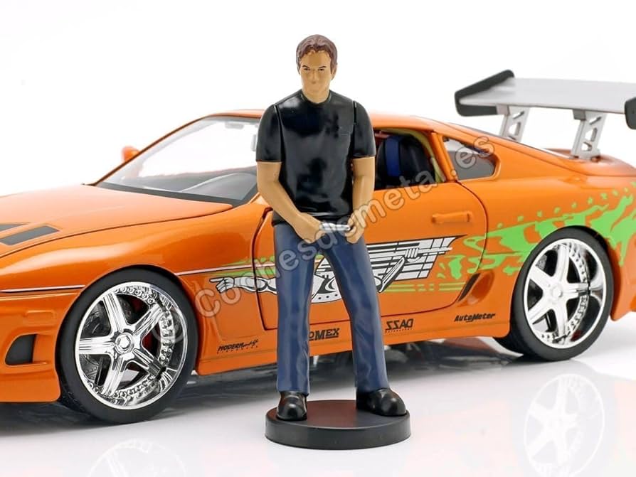 ミニカー JADA 1/18 BRIAN 1995 SUPRA 1995 TOYOTA SUPRA ORANGE W/LIGHTS & BRIAN FIGURE FAST